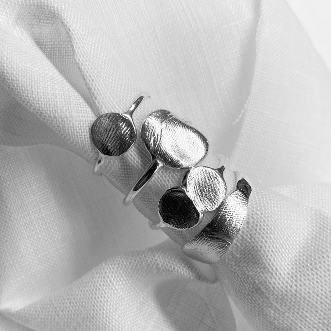 Impression Band Ring | Silver