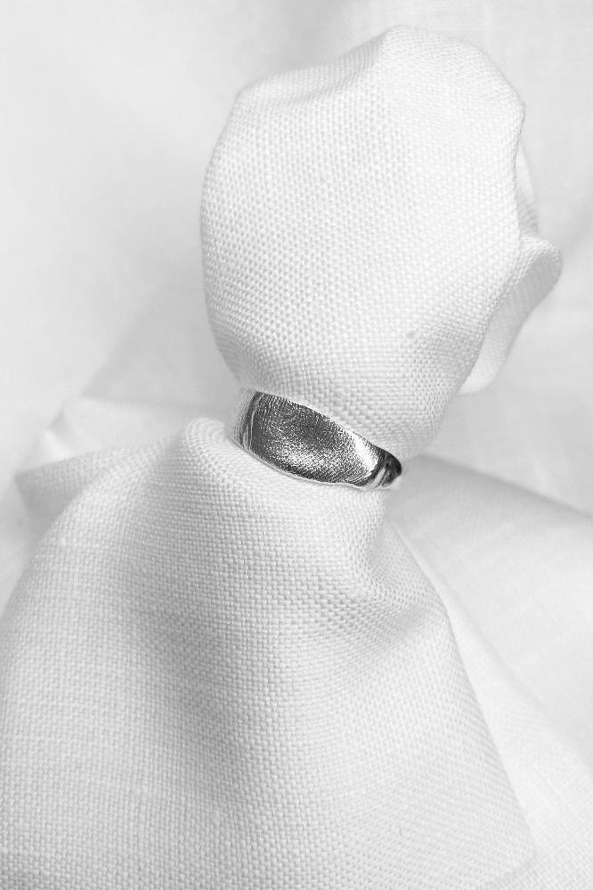 Impression Band Ring | Silver