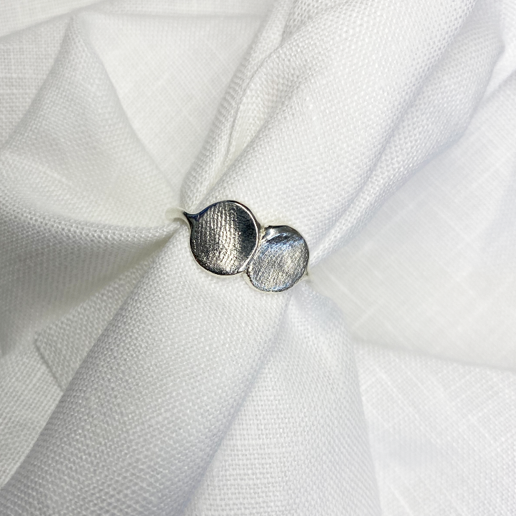 Double Impression Ring | Silver