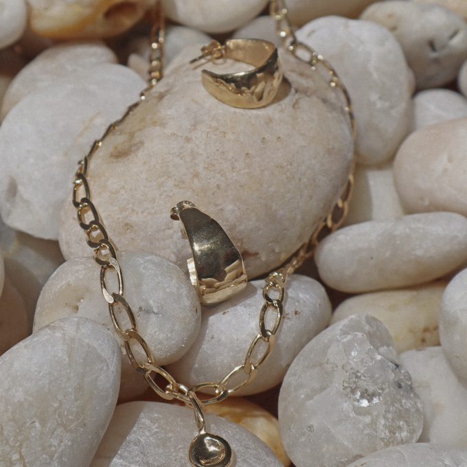 Chunky Tear Drop Chain | Gold