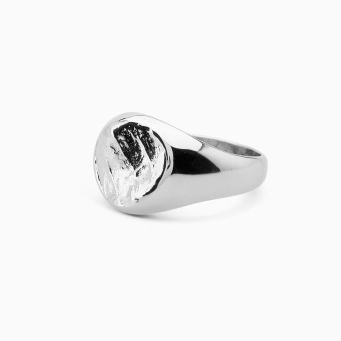 Impression Signet Ring | White Gold