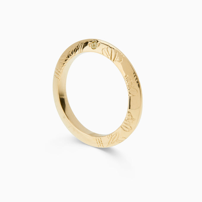 Birthflower Ring | Solid Gold