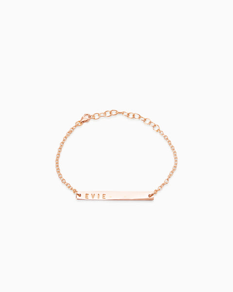 Personalised Tag Bracelet | Rose Gold