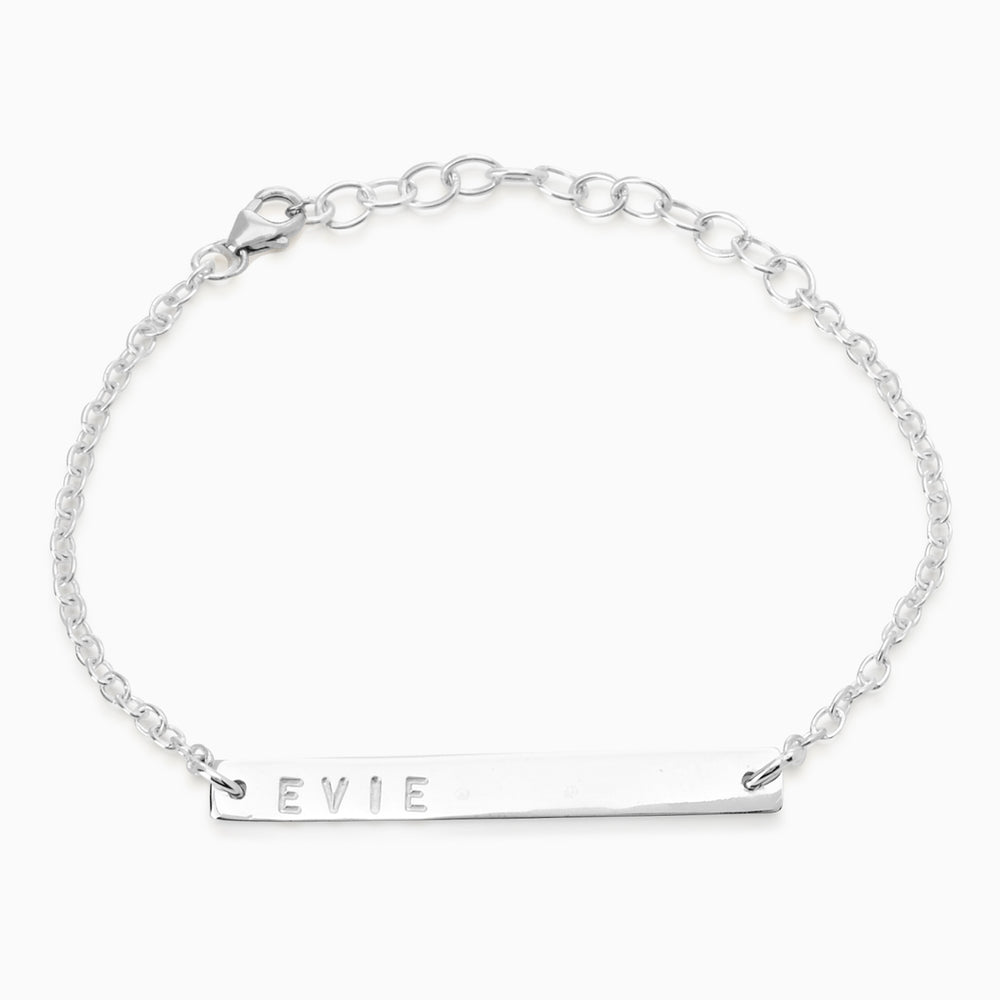 Personalised Tag Bracelet | Silver