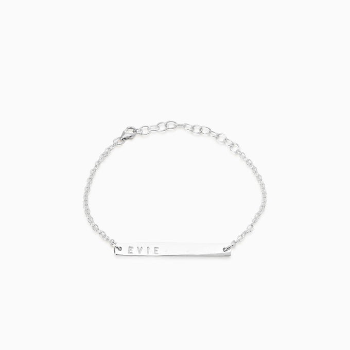 Personalised Tag Bracelet | Silver