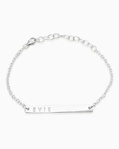 Personalised Tag Bracelet | Silver