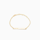 Personalised Tag Bracelet | Solid Yellow Gold