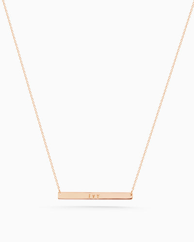 Personalised Tag Necklace | Rose Gold