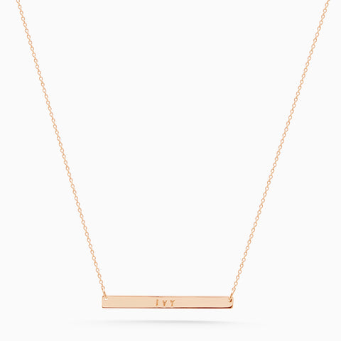 Personalised Tag Necklace | Solid Rose Gold