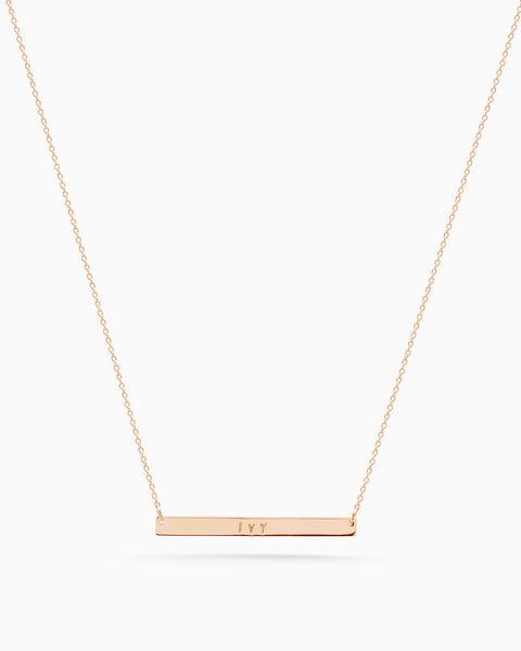 Personalised Tag Necklace | Solid Rose Gold