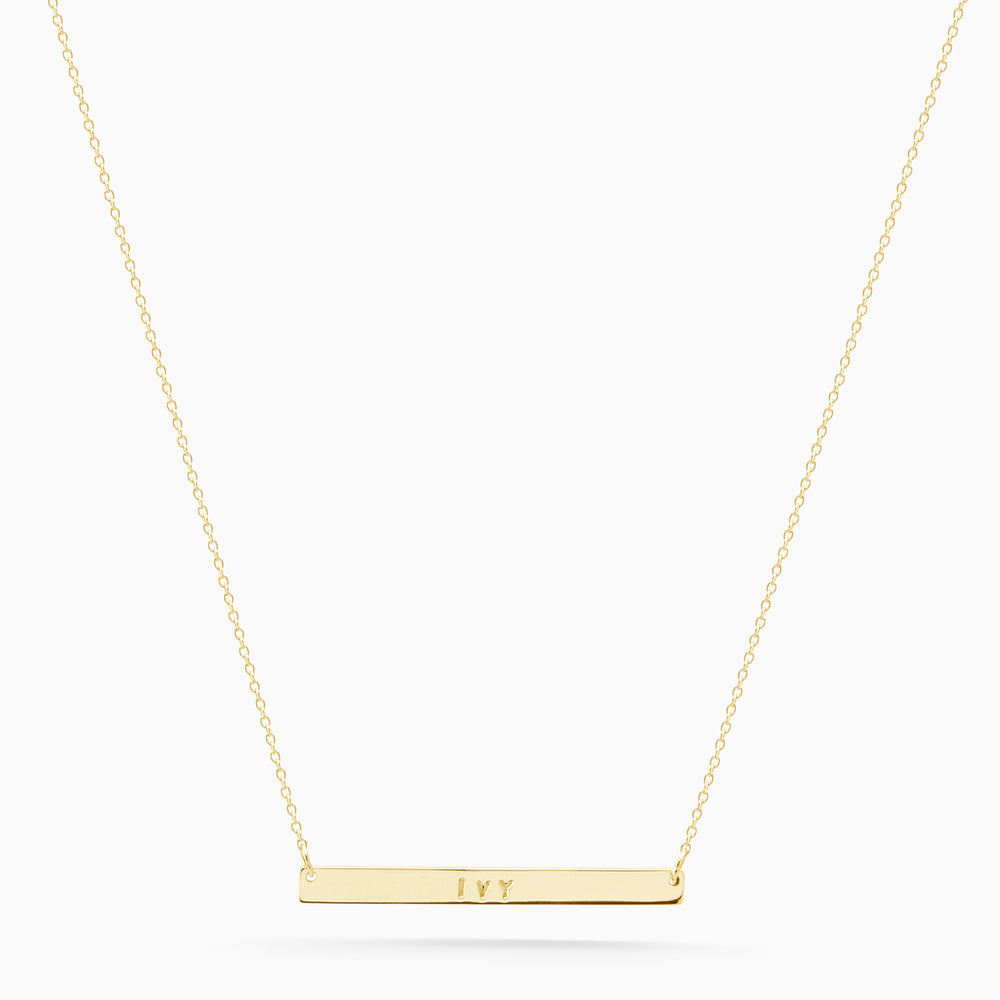 Personalised Tag Necklace | Solid Yellow Gold