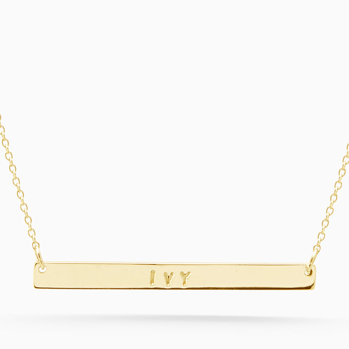 Personalised Tag Necklace | Solid Yellow Gold