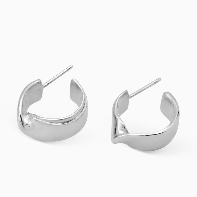 Twist Hoops | Silver