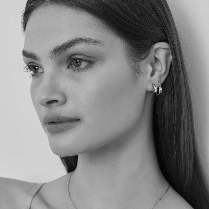 Fringe Hoops Mini | Silver
