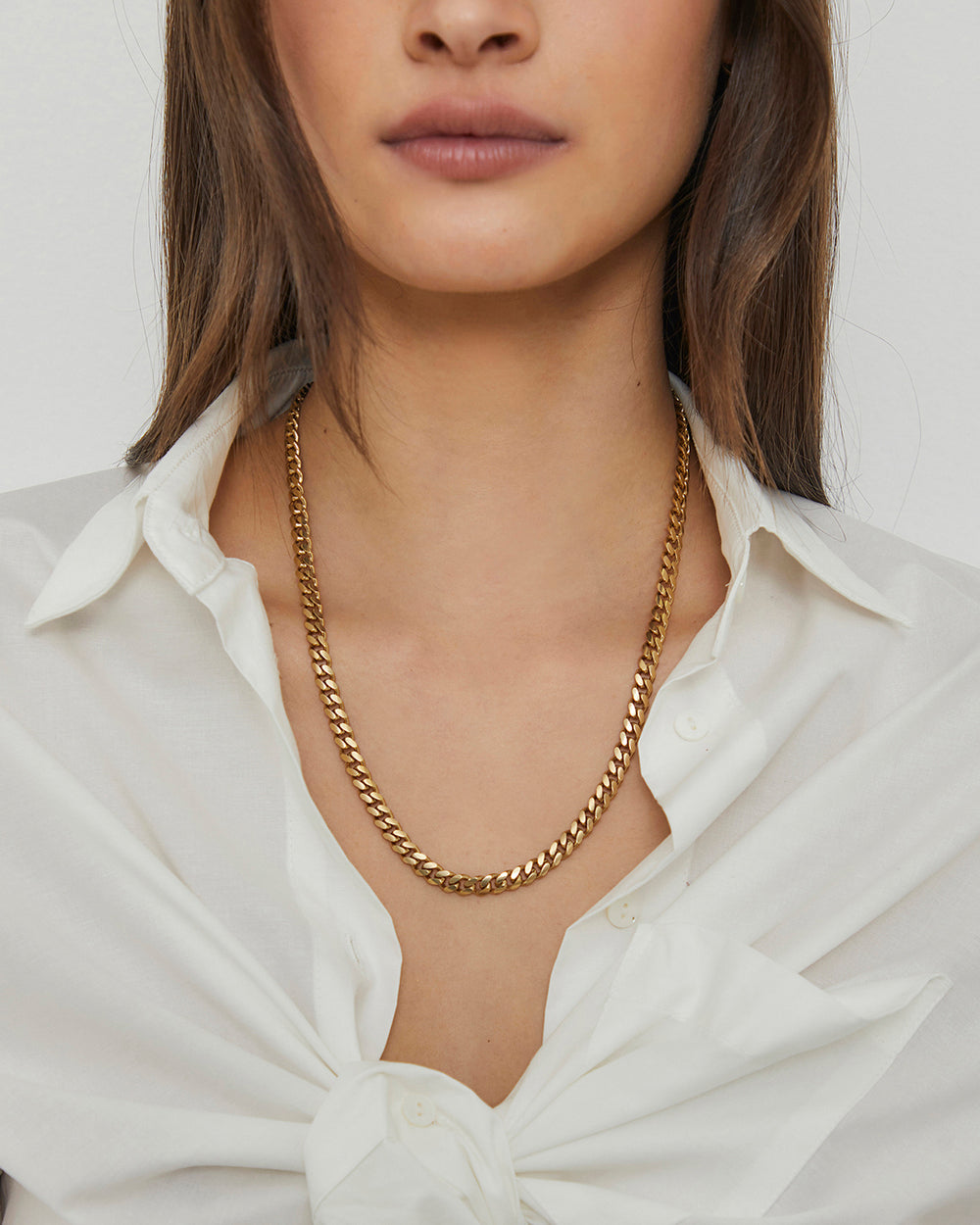 Chunky Curb Necklace | Gold