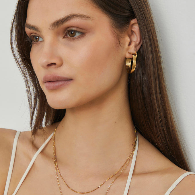 Fringe Hoops Classic | Gold