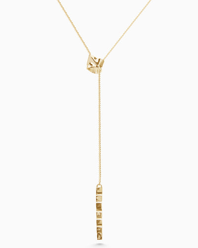 Curl Threaded Necklace | Gold