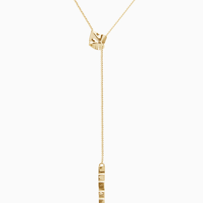 Curl Threaded Necklace | Gold