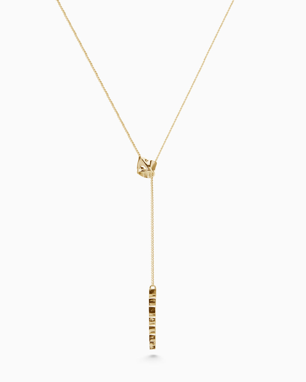 Curl Threaded Necklace | Gold