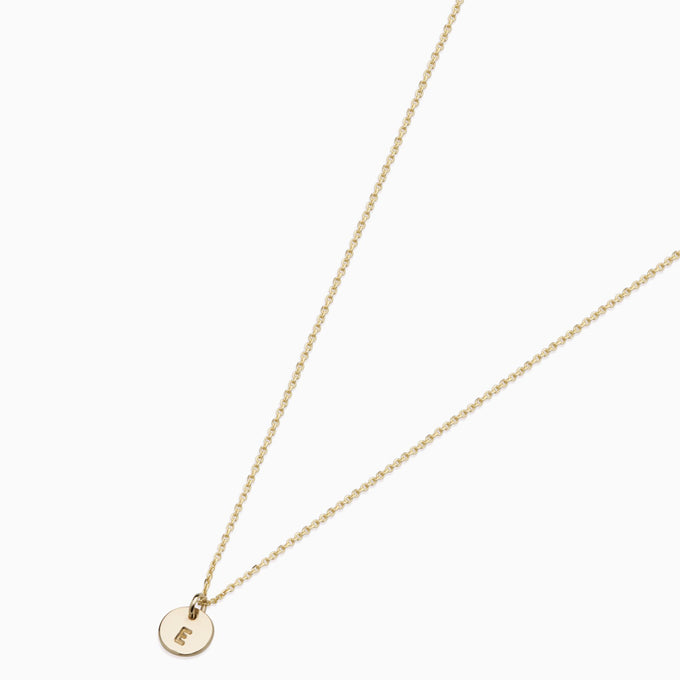 Disc Necklace | Solid Yellow Gold