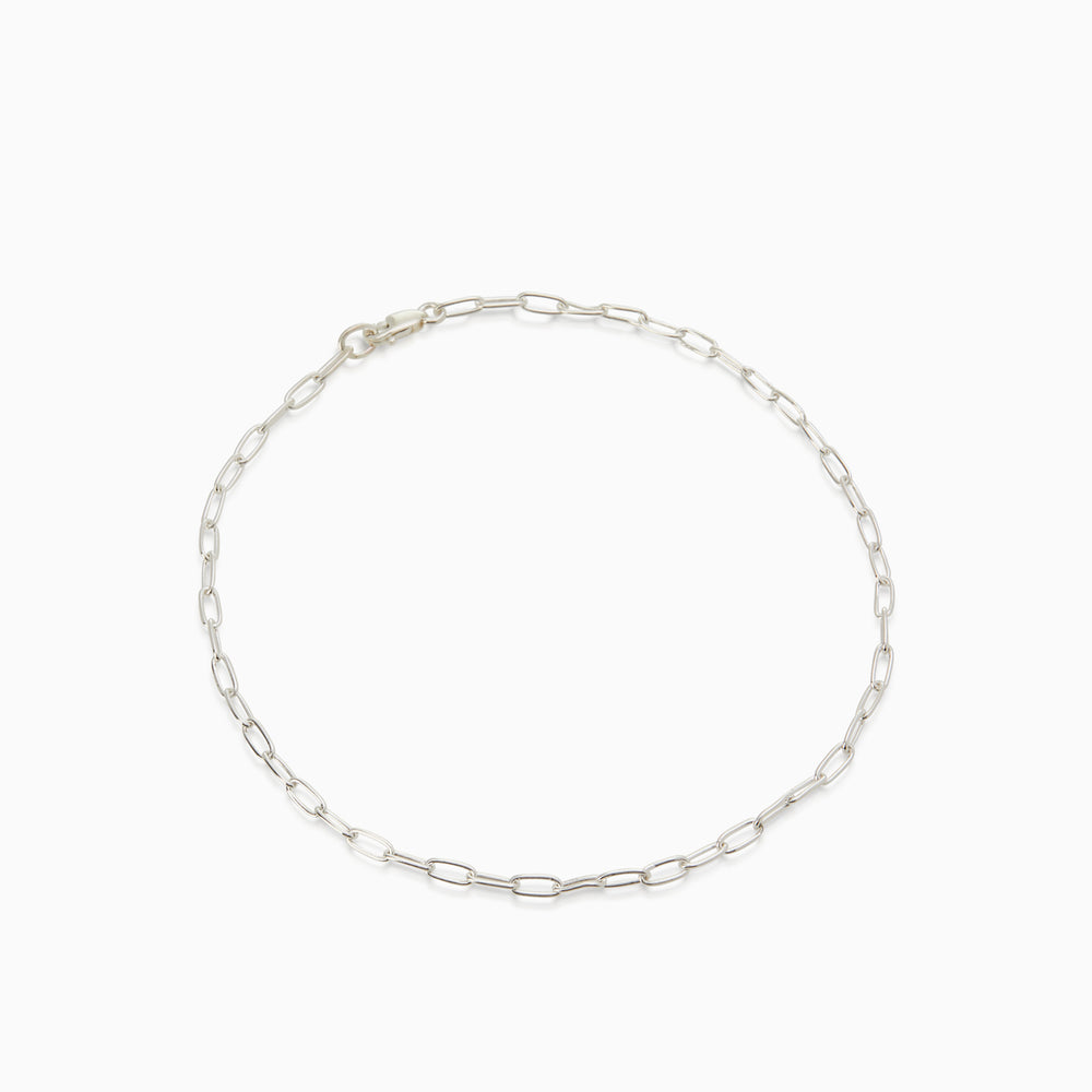 Long Link Necklace | Silver